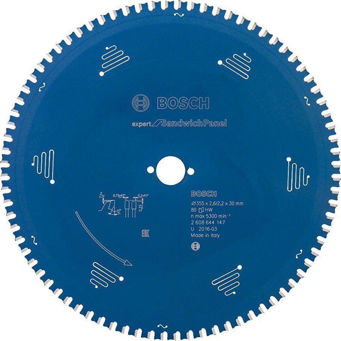 Bosch Sandviç Panel 355*30 mm 80 Diş Expert Daire Testere Bıçağı 2608644147